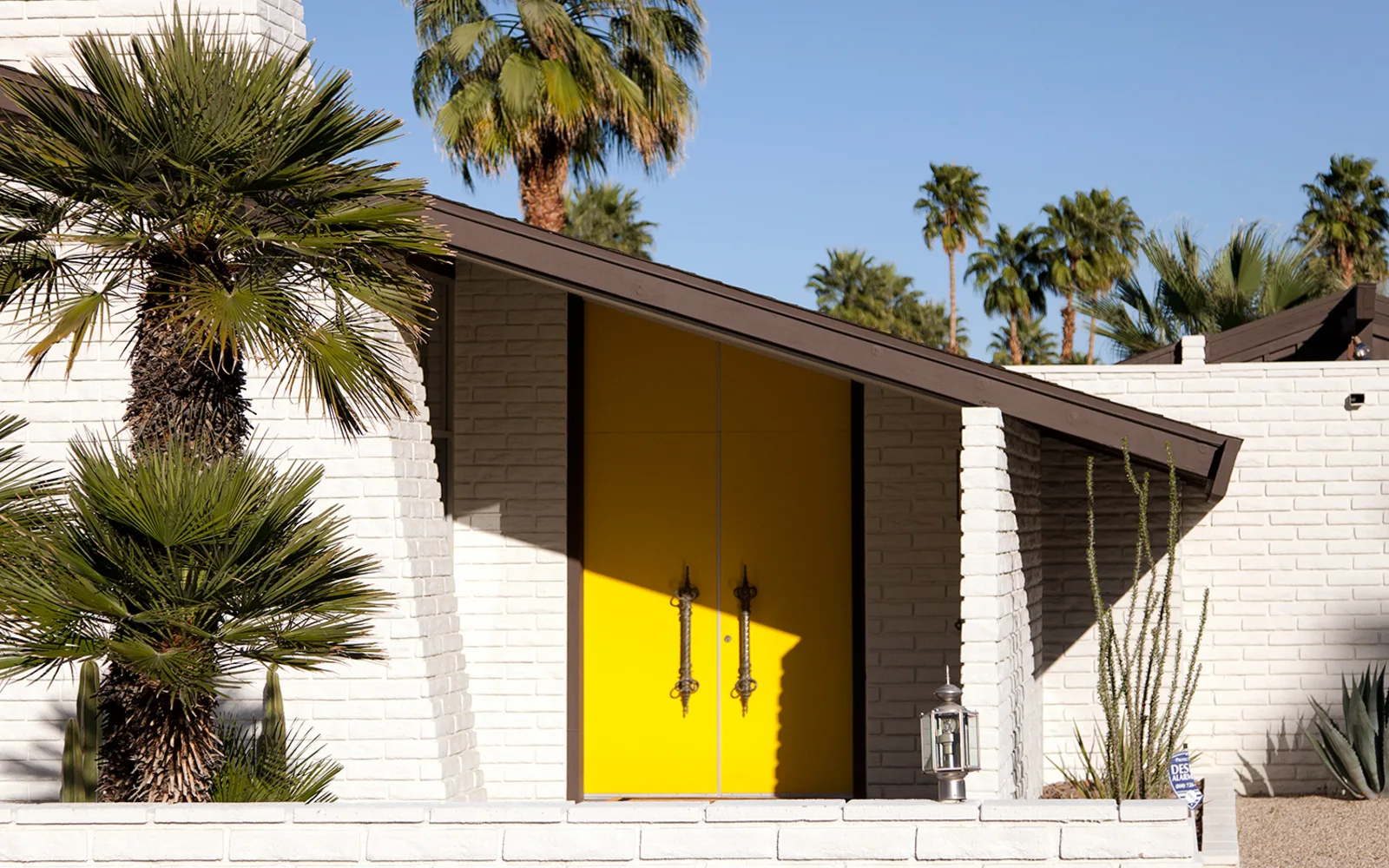 A mid-century modern residential property in Palm Springs featuring characteristic design elements of the era
